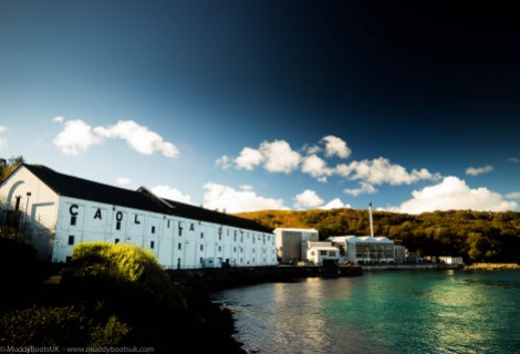 The distillery overlooking the Sound of Jura