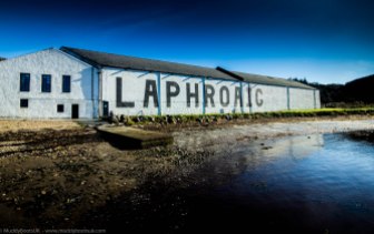 Warehouses overlooking Loch Laphroaig